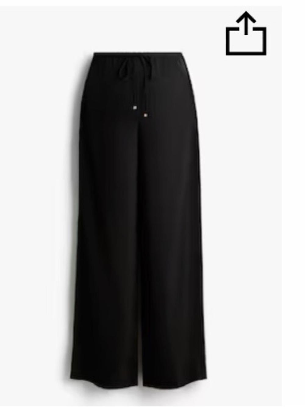 H&M Black Waist Wide-Leg Pants